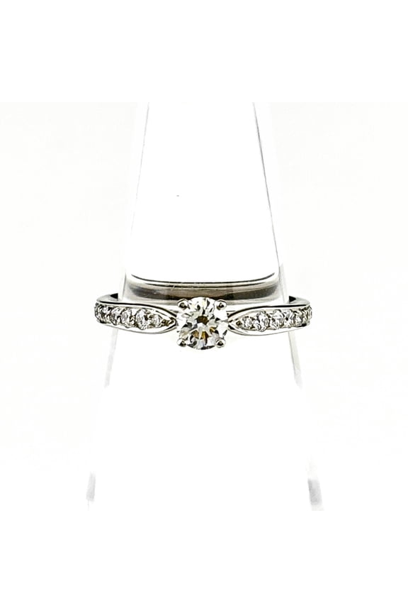 Pre-Owned Tiffany & Co. Harmony Ring, Platinum, Diamond Solitaire Pt950, Women's (Good)