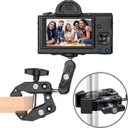 Super Clamp Double Camera Clamp, Crab Plier Clip Bracket Mount Monitor Magic Arm Double Ball Head Adapter for Photo Studio Light Stand, Photography Reflector, Photo Boom Stand, Cross Bars