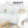 thumbnail image 2 of Linteum Textile Supply White Polyester Tablecloths - Wrinkle Resistant Square Table Covers, 52 x 52 in - Perfect for Parties, Weddings, Kitchens, Restaurants (2 Pack), 2 of 7