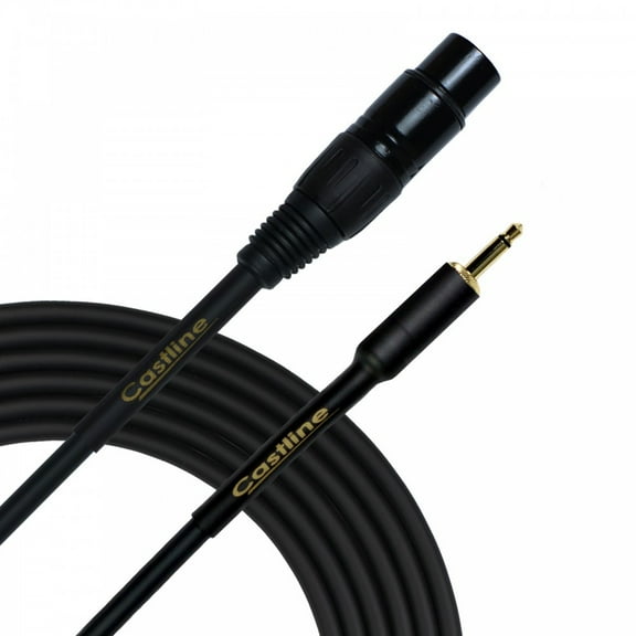 25 Ft Castline Gold XLR female to 3.5mm TS Patch Cable Mogami Neglex 2549