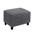 thumbnail image 3 of 2024 Stretch Ottoman Cover  Velvet Storage Ottoman Slipcover Rectangle Footstool Furniture Protector Washable Folding Sofa Slip Covers for Living Room Bedroom Bar  L/XL, 3 of 7