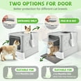 thumbnail image 2 of Upgraded Extra Large Cat Litter Box With Scoop, Plastic Standard Enclosed Litter Box, Upgraded Adjustable Door Cat Litter Box With Enlarged Drawer, Light Grey, 2 of 6