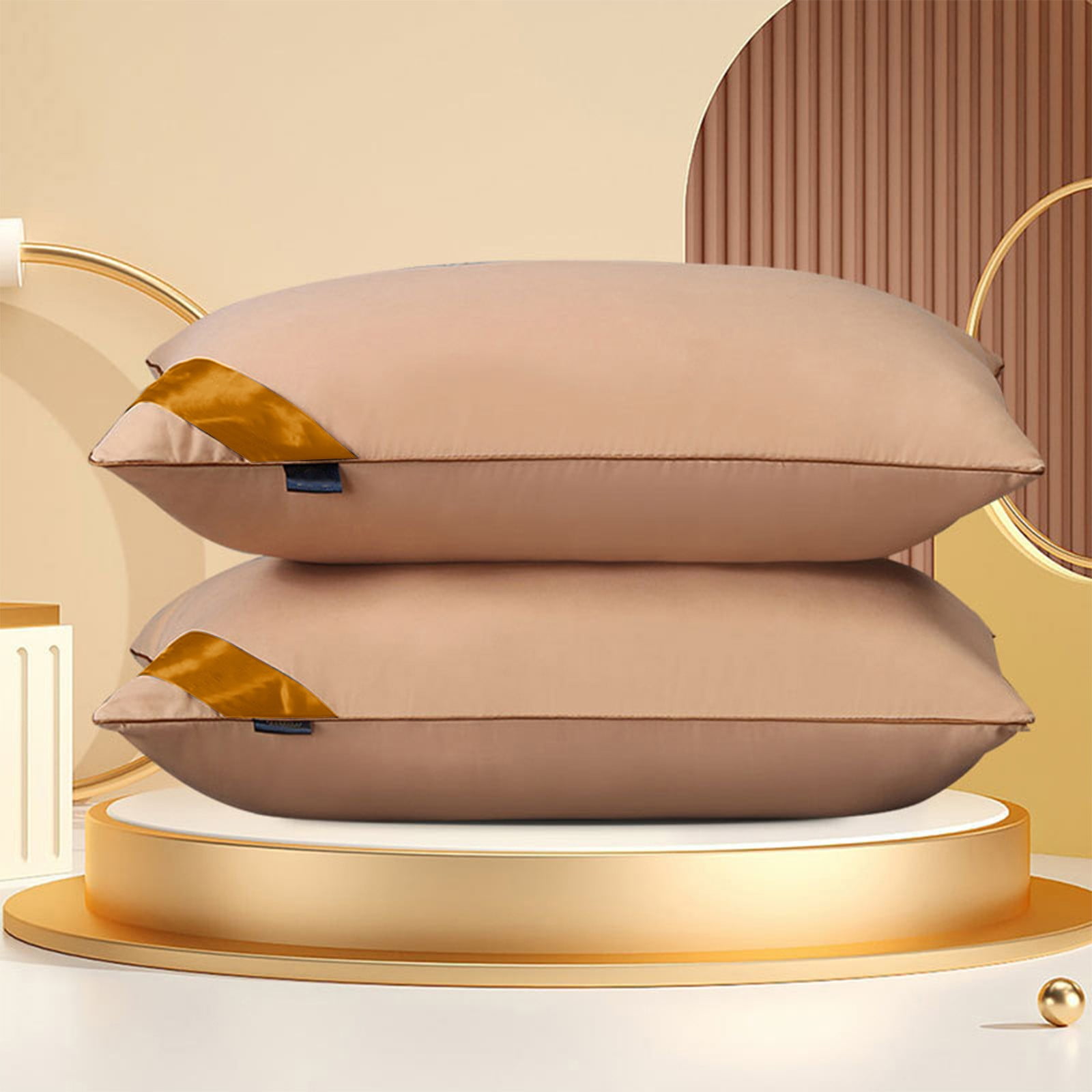 King Size Bed Pillows Set of 2, Gusseted Pillows for Sleeping, Down Alternative Fluffy Pillows for Back, Stomach & Side Sleepers, Machine Washable Hotel Quality Bed Pillows