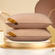 thumbnail image 5 of Almohada de terciopelo de hotel de grado, relleno suave, adecuada para todas las posiciones de sueño, algodón amigable con la piel, 2 piezas, caqui, 5 of 6