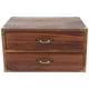 thumbnail image 5 of Caja de almacenamiento estilo cajón, caja de almacenamiento de escritorio, caja de madera vintage para el hogar (dos cajones), 5 of 8