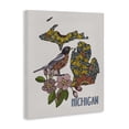 thumbnail image 2 of Stupell Industries Eclectic Detailed Michigan State Robin Bird & Flower Patterns Canvas Art, 30 x 40, by Valentina Harper, 2 of 6