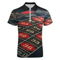 thumbnail image 4 of Oulette, Gambling,dice,casino Men Zipper T-shirt Summer Casual Short Sleeve T-shirt Top, 4 of 7