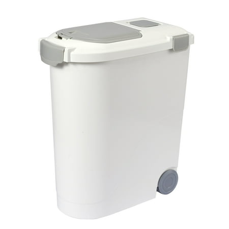 ashfield & harkness airtight pet food storage container  up to 30 lbs/ 36 qt for dog cat bird and other pet food storage  easy acces including scoup  easy access  lightweight keeps pet food fresh