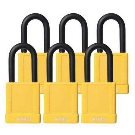 ABUS 74/40 KA Yellow Padlock, Keyed Alike (6-Pack)