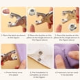 thumbnail image 3 of Juego 100 Alicates Hugtrwg Kit Botones a Presión Metal con Cierres, 3 of 9
