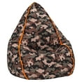 thumbnail image 1 of Fauteuil poire Camo de Gouchee Home – Coque souple remplie de billes de polystyrène, adapté aux adultes et aux adolescents, siège léger pour se détendre dans une chambre ou une salle de jeux, 1 of 5