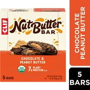 CLIF Nut Butter Bar - Chocolate Peanut Butter - Filled Energy Bars - Non-GMO - USDA Organic - Plant-Based - Low Glycemic - 1.76 oz. (5 Pack)