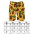 thumbnail image 3 of Summer Board Shorts Yellow Sunflower Flowers Print Graphic Board Short Pants Classic Quick Drying Swim Trunks, 3 of 5