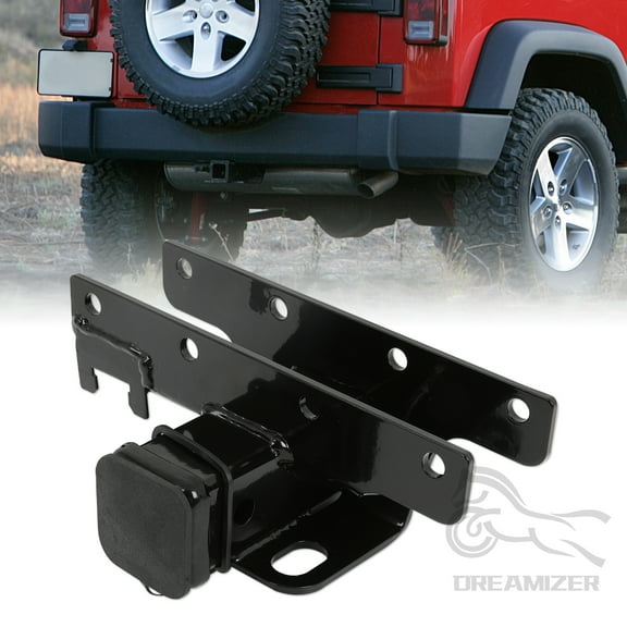 Hitch Receiver Fit for Jeep Wrangler JL 2018-2024 / JLU 2 Door & 4 Door, 2" Inch Towing Trailer Rear Receiver Hitch