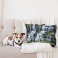 thumbnail image 4 of Ambesonne Tropical Throw Pillow Cover 2 Pack, Waterfall Jungle Rural, 24", Green White, 4 of 5