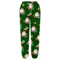 thumbnail image 3 of Gibobby pantalones de mujer de mezclilla Mujer Otoño e Invierno Casual moda Navidad divertido impreso cintura elástica pantalones deportivos pantalones casuales (Verde, XL), 3 of 4