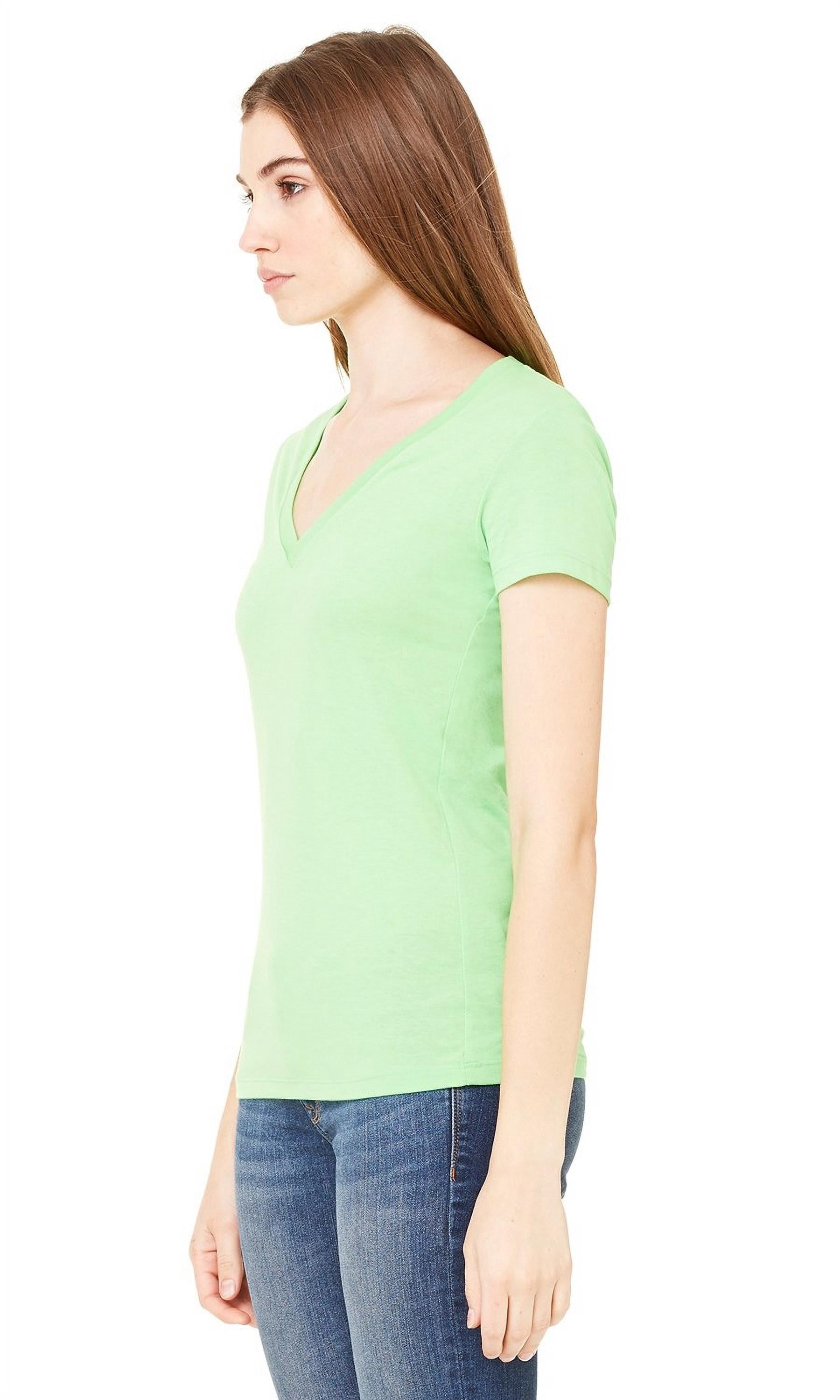Women's Jersey Deep V-Neck Short Sleeve T-Shirt