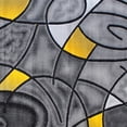 thumbnail image 6 of Allstar 8x10 Modern Area Rug in Yellow with Charcoal Grey Abstract Mosaic Curve design (7' 9" x 9' 8"), 6 of 6