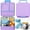 Cotton Candy, variant on Bento Lunch Box, 3-4 Compartment Food Container with 8.5oz Insulated Thermo Food Jar, Utensils & Sauce Jar, Nautica Blue (Nautica Blue)