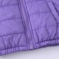 thumbnail image 6 of Otqutp Kids Boys Girls Middle Kids Hooded with Pockets Solid Color Short Cotton Jacket Fall and Winter Thickened Hooded Top Long Sleeve Coat(Purple,9-10 Years), 6 of 8