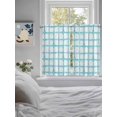 thumbnail image 3 of Blue Plaid Living Room Curtains 2 Panel, Farmhouse Buffalo Check Stripes Modern Geometric Cafe Window Treatment, Farmhouse Bedroom Bathroom Kitchen Curtains Drapes 104"x54", 3 of 6