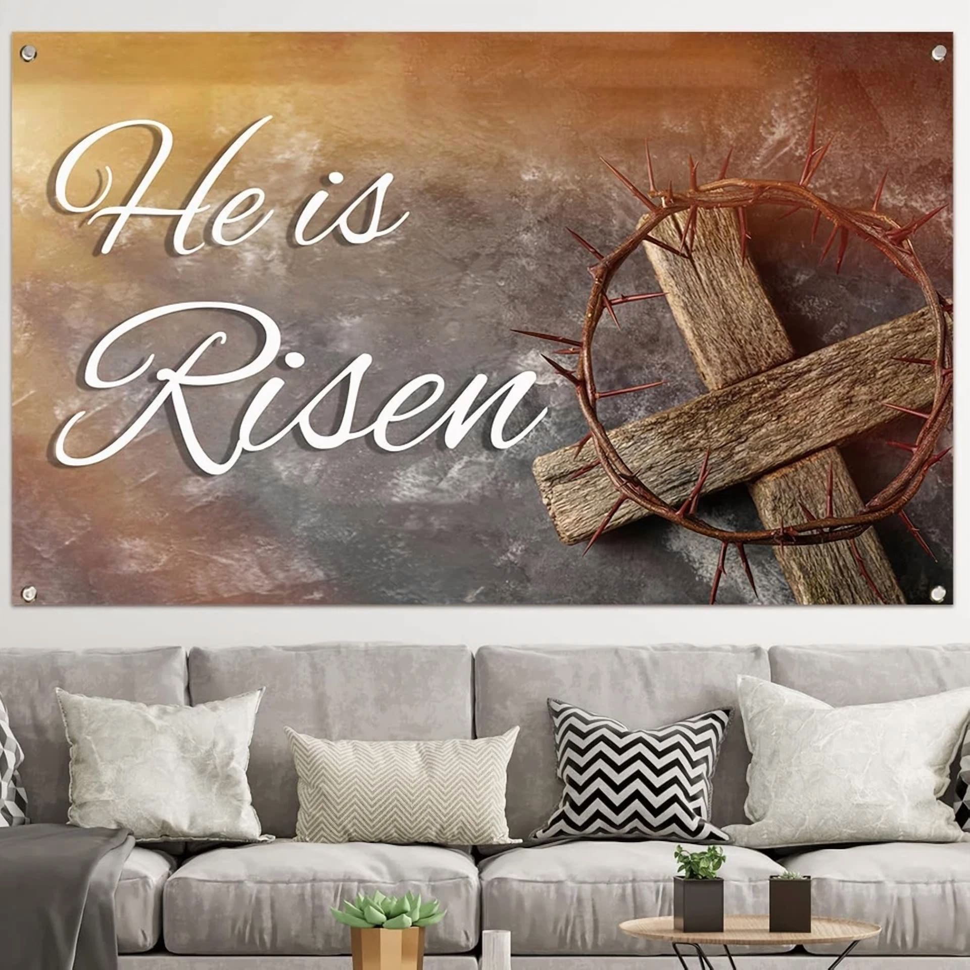 BUTTERFLY- He Is Risen Easter Photo Backdrop For Photography Bright Color