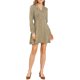 thumbnail image 1 of INSPIRE CHIC Vestido Mini de Manga Larga con Cuello Camp de Flores para Mujer Azul L, 1 of 8