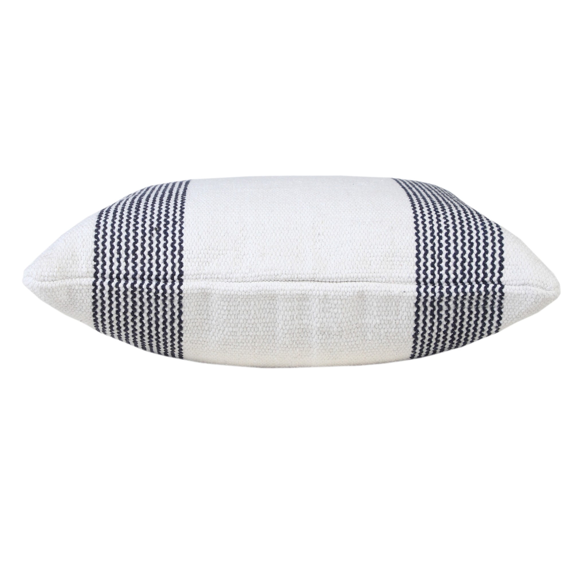 Harlow Hill David 20" x 20" Striped Cotton Adult Decorative Feather Filled Pillow, Deep Blue/White