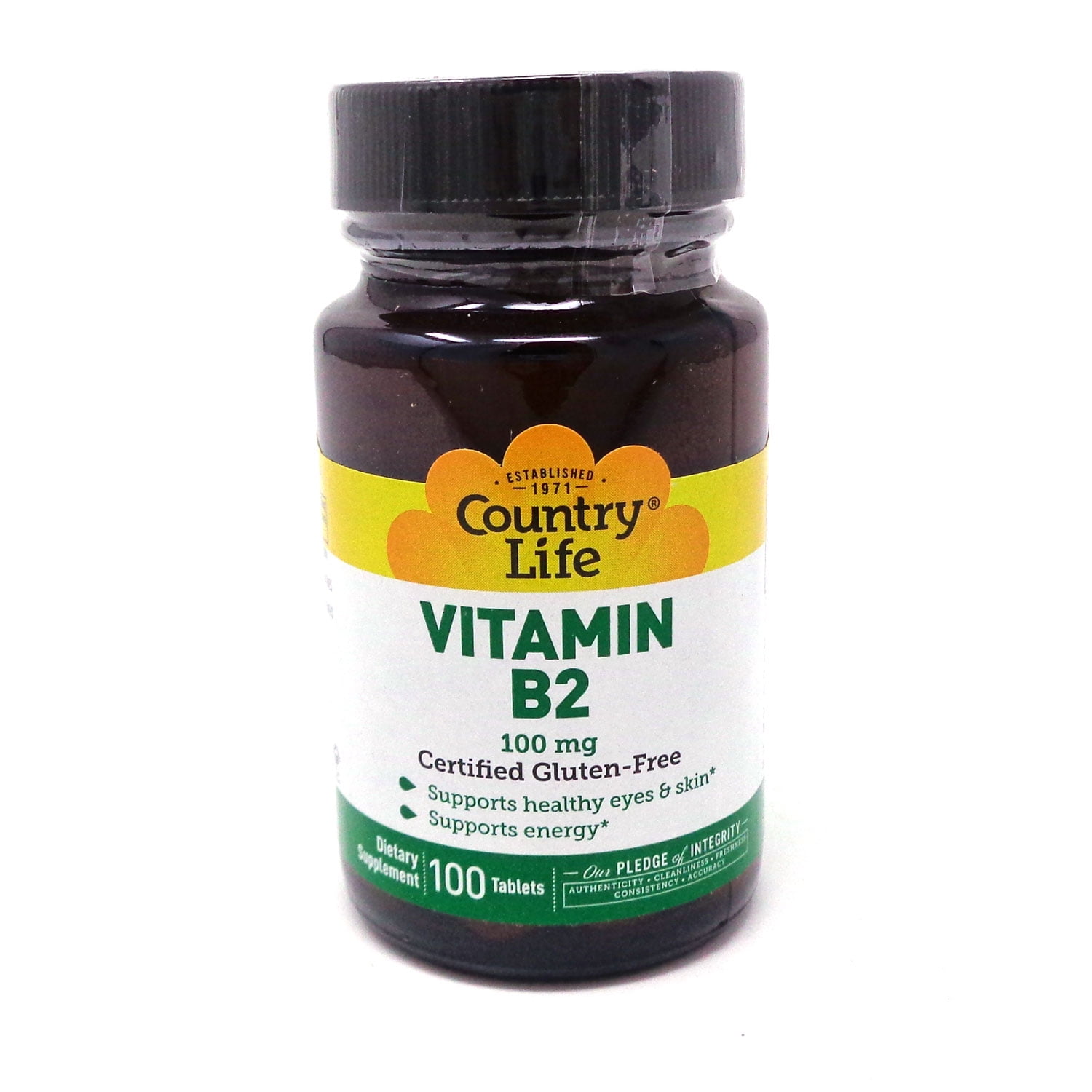 Country Life Vitamin B2 100 mg. 100 Tablets