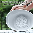 thumbnail image 6 of Imitation Ceramic Plastic Plant Pot with Matching Saucer, Thickened Conical Flower Planter with Drainage Hole for Indoor Outdoor Garden Decor White, 6 of 6