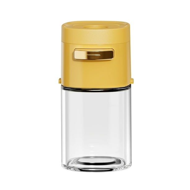 Set de cajas de almacenamiento para curados - 3 tarros de cristal sellados codificados por colores con cucharas medidoras y tapas, organizador de especias de cocina 6,4x6,75x12,5 cm
