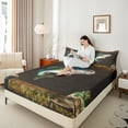 thumbnail image 4 of Castle Fairy Big Bass Fish 4pcs Bed Sheets,Fishing Hunting King Sheets,Rustic Camouflage Super Cozy Sheet Set,Ultra Soft Abstract Home Decor, 4 of 7