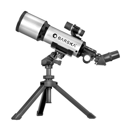 Barska 300 Power 400x70mm Refractor Starwatcher Telescope with Tabletop Tripod and Carrying
