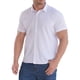thumbnail image 1 of Mens Manga Corta Botón Abajo Camisas Negocios Turndown Cuello con Bolsillo, Patrón de Red Blusa de Manga Corta, 1 of 9