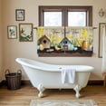 thumbnail image 4 of Spring Tier Curtains 24 Inch Length, Brown Vintage Birds Cages Eggs Flowers Herbs Cafe Short Curtains for Bathroom Over Sink, Small Kitchen Curtain Light Filtering Tiered Drapes 2 Panels 27.5"Wx24"L, 4 of 8