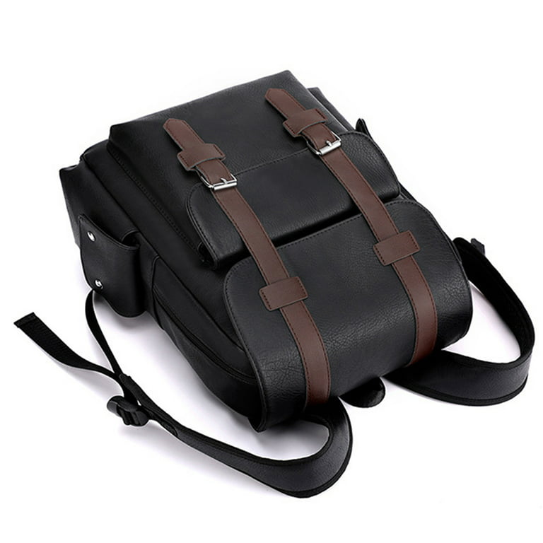 Pu Leather Large Capacity Backpack, Travel Laptop Backpack, School