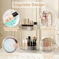 thumbnail image 5 of Asnews 360° Rotating Makeup Organizer, 2 Tier Adjustable Perfume Organizer for Dresser, Multi-Function Spinning Cosmetics Skincare Storage for Bedroom, Dresser, Countertop (Clear, 2 Tier), 5 of 9