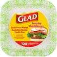 TRAHOOSquare Disposable Paper Plates for All Occasions Soak Proof