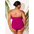 thumbnail image 2 of Swimsuits for All Women's Fringe Bandeau One Piece Swimsuit, 2 of 6