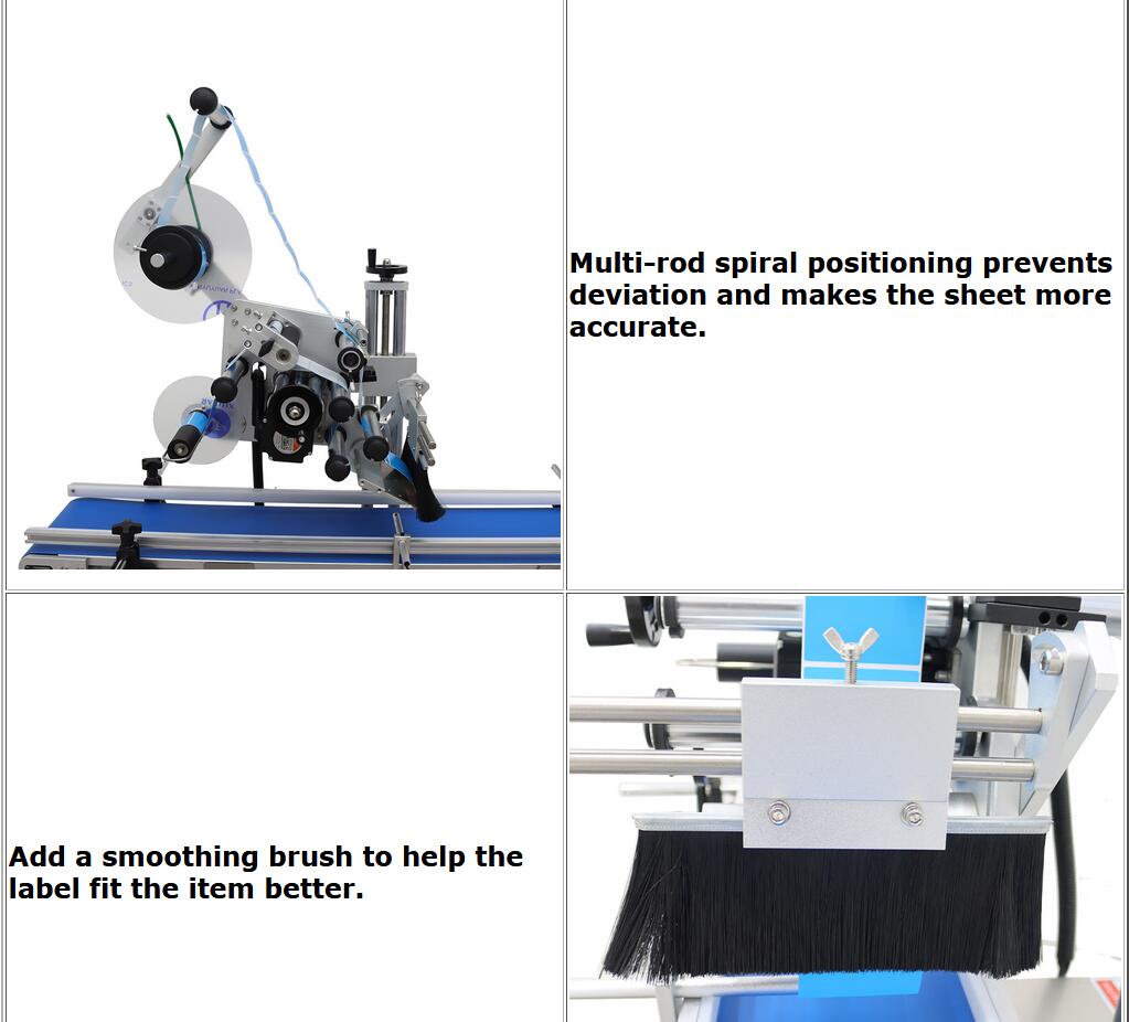 Automatic Desktop Conveyor Table Plane Label Applicator Flat Labeling Machine Bottle Labeler 110V LT-160