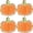 Pumpkin, variant on Wiywef Pumpkin Ghost Chenille Patch, 4 Pcs Sew On Appliques, 5.7 x 5.7 cm
