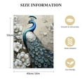 thumbnail image 2 of JRXY Peacock Decor Wall Art Peacock Pictures Bathroom Decor Peacock Canvas Print Framed Modern Painting Artwork For Kitchen Bedroom Bathroom Living Room Framed 16x20 in, 2 of 5