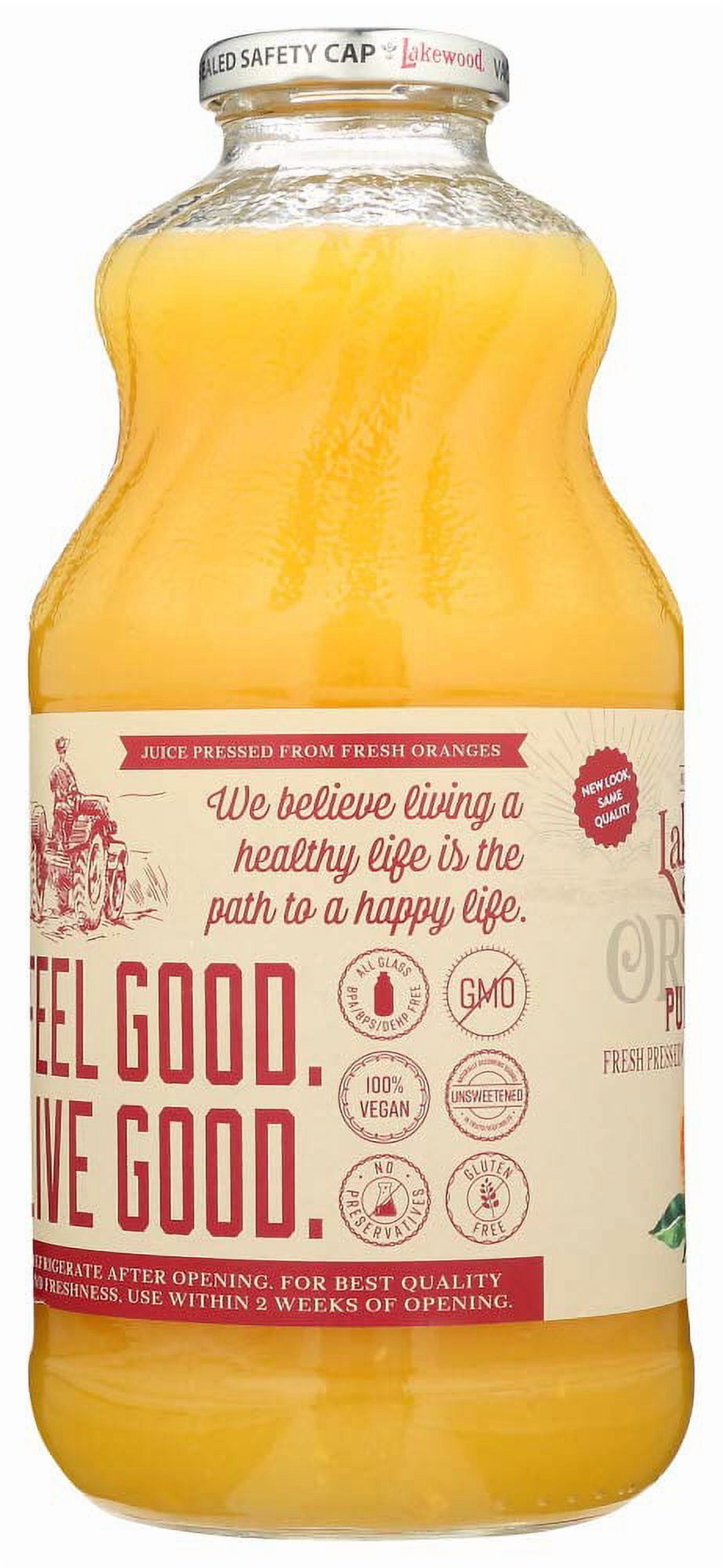 Lakewood Organic Pure Orange Juice 32 fl oz Pack of 2