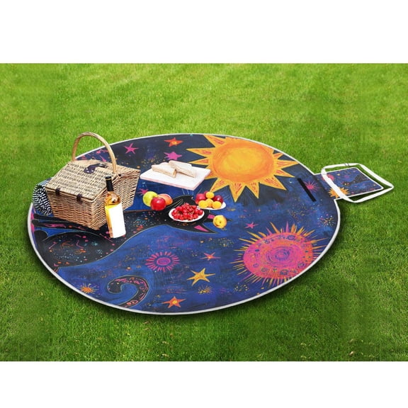 Picnic Blankets Teencool Beach Blanket Creatively Celestial Dreams Pattern Outdoor Blanket for Travel