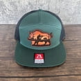 thumbnail image 2 of Hog Hunting Hat – Richardson 168 Snapback – Leather Patch Wild Boar & Rifle Scene, 2 of 5