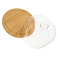 thumbnail image 6 of Monyance Fresh-keeping Cover Wooden Cake Stand with Glass Dome Lid for Weddings, Birthdays, and Showers(7.09X7.09X5.51Inches), 6 of 10