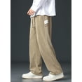 thumbnail image 3 of Corduroy Straight Casual Pants Men Korean Wide Leg Long Trousers Sport Sweatpants 2024 New, 3 of 6