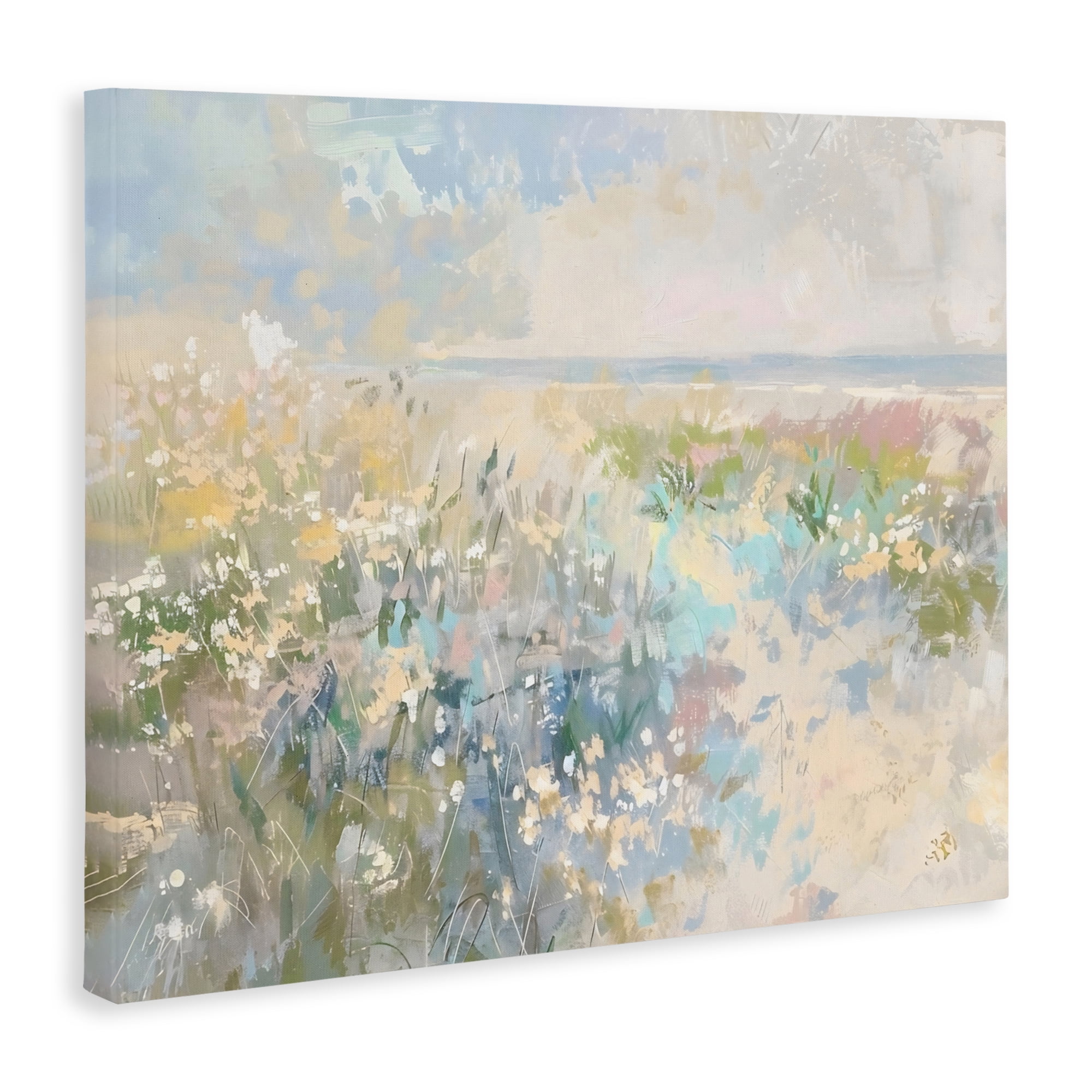 Stupell Industries Mottled Pastel Field Impression Canvas Wall Art, design by Creative Studio
