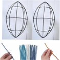 thumbnail image 3 of HTYSUPPLY (Set of 2) HT Football Wreath Frame Form Metal, Football-Shaped Wire Wreath Form Frame, 3.625x7.125x12-in.Bundled with 2Metallic Chenille Stems, 3 of 3