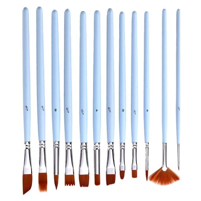 de Pinceles de Pintura de 12 Piezas, Pinceles de Pintura Profesionales, para Acuarela, , Pintura Acrílica, Suministros Gloria Cepillo de pintura del artista